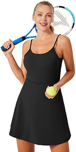 Женствена рокля за тенис и голф игрище JACK SMITH с Къси панталони, Спортно Тренировъчно Рокля с Вграден бюстгальтером