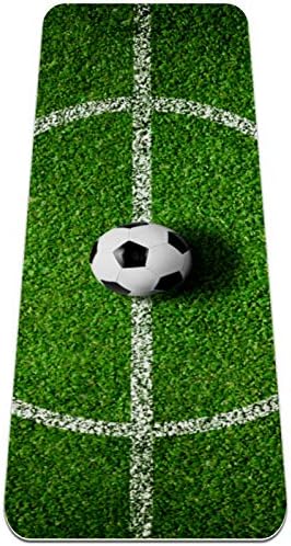 Siebzeh Soccer Футболно игрище Зелен Премиум-Дебела подложка за йога Екологично Чист Каучук нескользящий подложка за