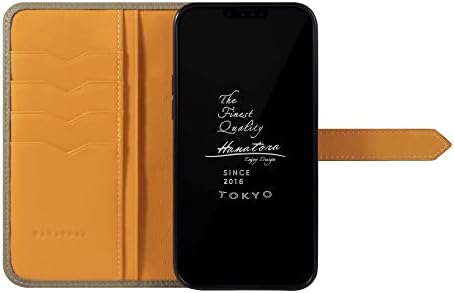 Hanatora] Флип калъф iPhone12 ProMax с държач за карти, калъф за телефон от естествена кожа, Стилен качествен калъф,