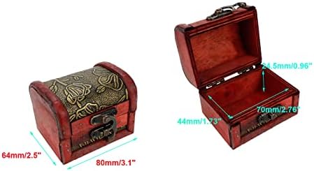 Полуметалл, 2 бр. малка реколта кутия за съхранение, дървени сандъка със съкровището, декоративна кутия за съхранение