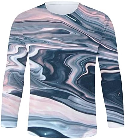 2023 Нова Мъжка Лятна Мода Ежедневни тениски с 3D Дигитален Печат, Отгоре с дълъг Ръкав, Монтиране Топ с Дълъг ръкав