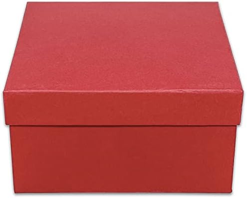 Подарък Калъф TheDisplayGuys от 100 Опаковки Картонена Бижута С Хлопчатобумажным пълнител - Матово Червено