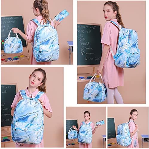Комплект непромокаеми ученически раници Pawsky Подходящ за 14-инчов раница за лаптоп backpack за Колеж, чанти и калъфи