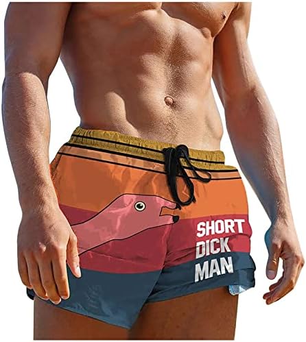 Мъжки къси панталони Ежедневна Класически Намаляване С Завязками, Летни Плажни къси Панталони с Еластичен колан и Джобове, Мъжки Спортни къси панталони