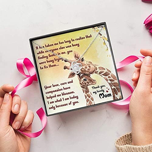 Картичка с Послание, Колие ръчна изработка - Огърлицата като подарък за Деня на майката - Колие Благодаря ти, мамо -