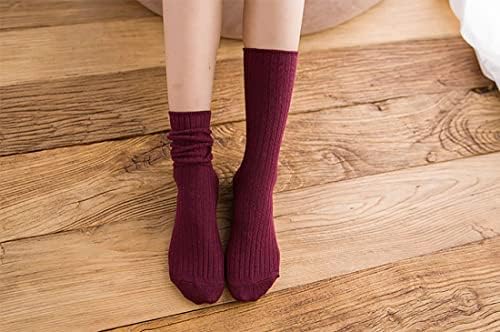 Дамски чорапи Galsang От Дебелото Вязаной вълна, Ежедневни Чорапи за екипажа, Уютни и Топли Памучни терлици за Телета,