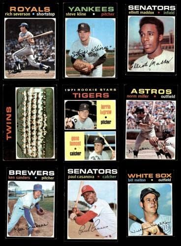 1971 Topps Бейзболен Стартов комплект от 100 картички /Лот, Без Дублиращи се 4,5 - VG/EX + - Бейзболни картички с надпис