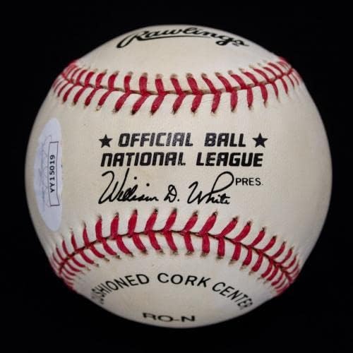 Ханк Аарон Подписа Бейзболен клуб ONL Baseball HOF с Автограф от JSA LOA, който Получи 8 точки - Бейзболни топки с Автографи