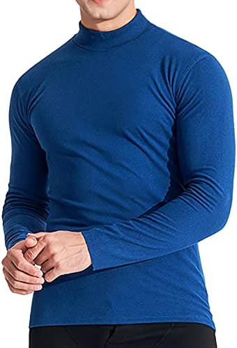 Hansber/ Мъжки Блузи с топлинна яка, Оборудвана Пуловер С дълъг ръкав, Потници, Топли Зимни Ризи Базов Слой