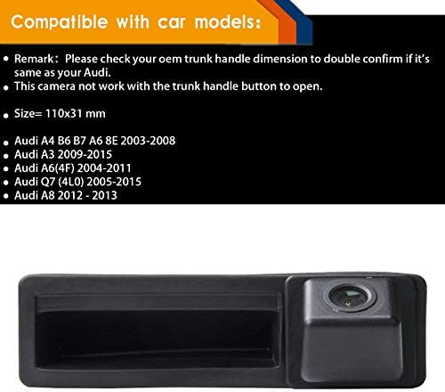 Резервна Камера с дръжка на капака на багажника за Универсални монитори (RCA), Парковочная Камера за задно виждане за Audi A6L/Q7/A3 A4 B6 B7/A6L/8E/S5