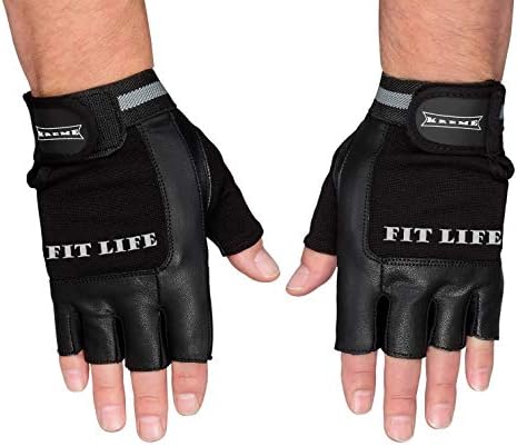 Ръкавици за тренировки Kreme Fit Life от кожа за повдигане на тежести и фитнес с пълна защита и изземване без пръсти