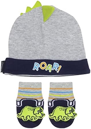 Комплект от Памук с шапка и Чорапи Robeez за малки Момичета/Момчета от 2 теми за деца 0-12 месеца