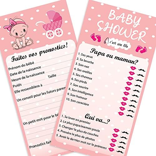 Crintiff - Набор от 5 карти с предвижданията на игри Baby shower за момичета