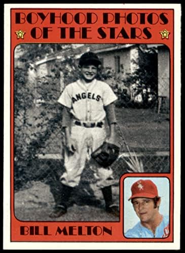 1972 Topps 495 Снимка от детството Бил Мелтона Чикаго Уайт Сокс (бейзболна картичка) EX/MT + Уайт Сокс