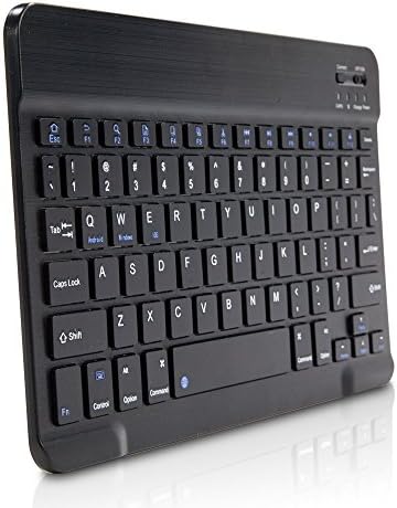 Клавиатура BoxWave е Съвместима с Честта 4X (Клавиатура от BoxWave) - Bluetooth клавиатура SlimKeys, Преносима клавиатура с вградена отбора за Честта 4X - Jet Black