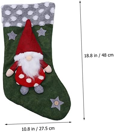 Veemoon Безлични Старец, Коледни Чорапи, Окачени Чорапи, Висящ На Дядо Коледа, Санта Клаус, Висящи Чорапи, Коледни Чорапи,
