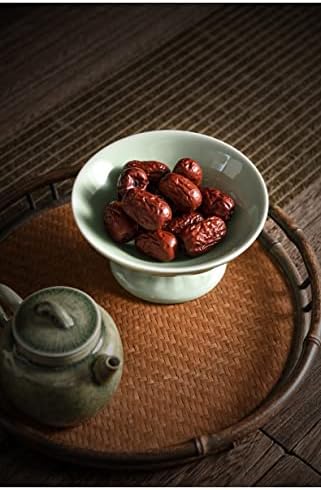 Орех Creative Zen Голяма Чиния Китайска Чаена Чинийка На високи крака Фурна За печене Става Плодов плоча на Плоча за