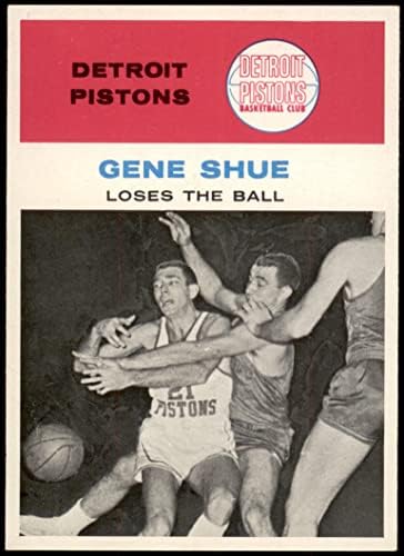 1961 Fleur № 64 в действие Джин Шу Детройт Пистънс (Баскетболно карта) в Ню Йорк + Пистънс Мериленд