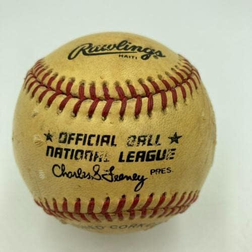 Ел Барлик Подписа Ретро Официален Бейзбол Фини Националната лига - Бейзболни Топки С Автографи