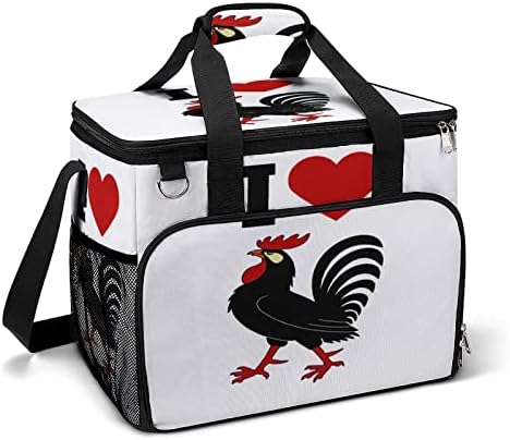 I Love Cock Cooler Box Изолирано Запечатани Чанта-Тоут Преносима Охлаждаща Чанта за Обяд по Рамото за Пикник, на Плажа,