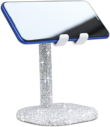 Поставка за телефон CARCHILE Bling Кристал Crystal, Регулируема Поставка за мобилен телефон, стойка за телефон на маса,