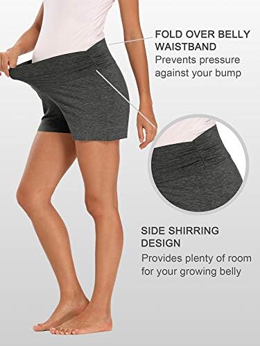 AMPOSH Дамски къси Панталони За Бременни Еластични Спортни Пижамные къси Панталони За Бременни