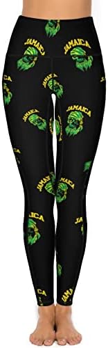 Дамски Панталони за Йога с джобове Flag of Jamaica, Гамаши за тренировки с Висока Талия, Чорапогащи