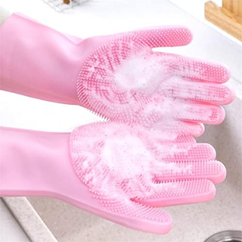 Ръкавици за почистване на кухня, миене на съдове, Мек Чистач, Гумени Инструменти за миене на съдове, места за отдих (Цвят: