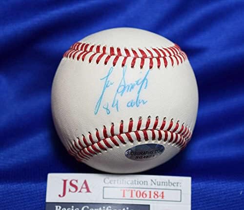 Бейзболен сертификат Lee Smith JSA с Автограф