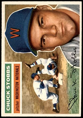 1956 Topps 68 Чък Стоббс Вашингтон Сенатърс (Бейзболна картичка) EX/MT Senators