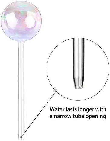 [2 Т.] Лека Переливающаяся Розови Наклон Прозрачна Стъклена Система Самополива Spikes, Автоматични Светлини, За Поливане на растения Aqua Globes