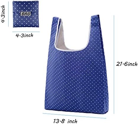 Многократна употреба за хранителни стоки чанти Комплект от 2 Сгъваеми чанти за пазаруване, Миещи се, устойчиви и леки
