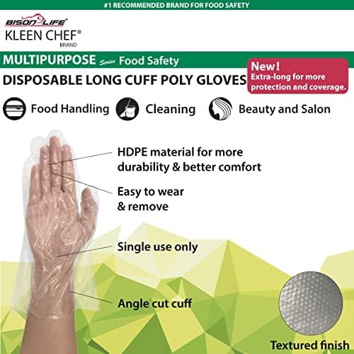KLEEN CHEF 525 БР Найлонови Ръкавици за Еднократна употреба Среден размер | Прозрачни Ръкавици за Еднократна употреба