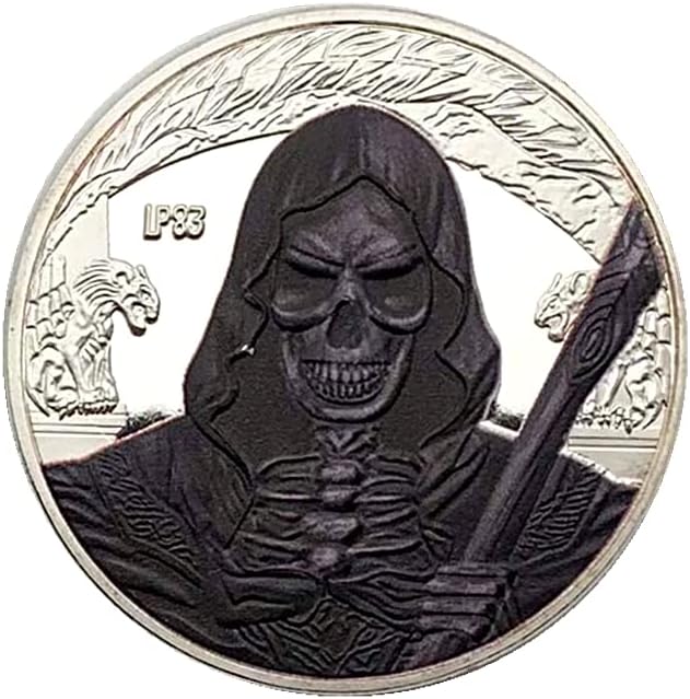 Европа и Съединените Щати Хелоуин Магьосник със сребърно покритие са Боядисани, Възпоменателни Монети С Релефни изображения на Воин, Warrior, the Dark Knight Монета
