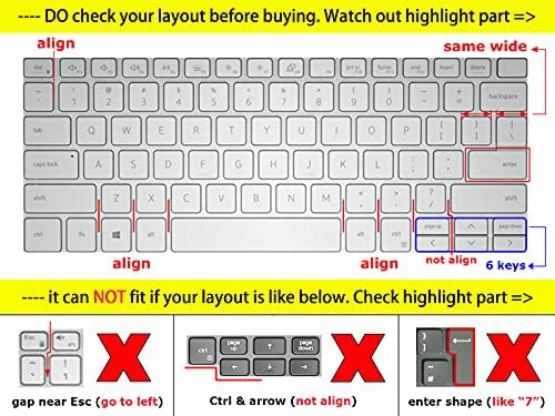 Защитно покритие на клавиатурата BingoBuy US Layout Съвместим с Dell inspiron 14-5400 14-5406 14-7400 14-7405 14-5402