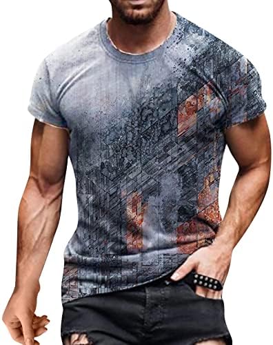 Тениски за мъже, Върхове с графичен Дизайн, Пролетно-лятна Тениска, Ежедневни Модерна риза в стил Ретро с 3D-принтом и къси ръкави, Blosue