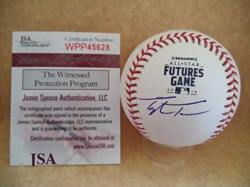 Тейлър Траммелл подписа Автограф на Фьючерсную игра 2018 Baseball на Maya / mvp Jsa Wpp45628 - Бейзболни топки с автографи