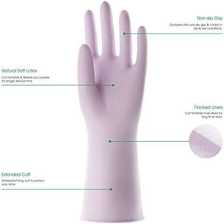 За многократна употреба гумени ръкавици COOLJOB среден размер за миене на съдове (3 двойки) и Нитриловые ръкавици средни