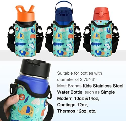 Красив Неопреновый калъф за бебешки бутилки с вода, джоб за лесен Модерна детска бутилки-термос от неръждаема Стомана,